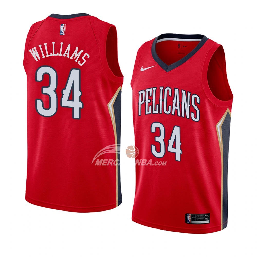 Maglia New Orleans Pelicans Kenrich Williams Statement 2018 Rosso